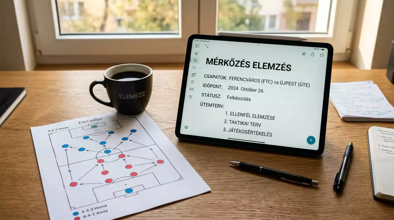Meccs előtti elemzés folyamata: csapatforma, taktikai összeillés, sérülések és hiányzók vizualizációja