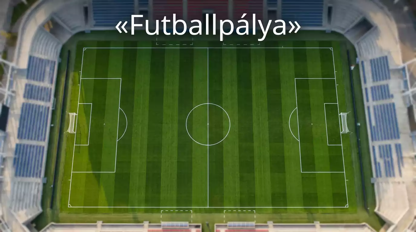 Futballpálya felülnézetből a 2026-os világbajnokság előtt