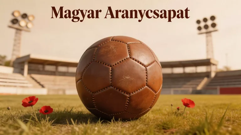 A magyar Aranycsapat legendás játékosai Puskás Ferenc vezetésével