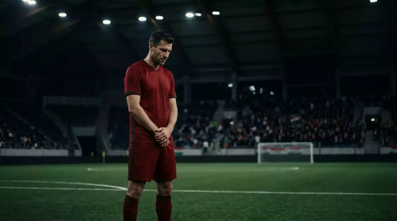 Portugál válogatott játékos a houstoni stadion fényei alatt egy világbajnoki mérkőzésen