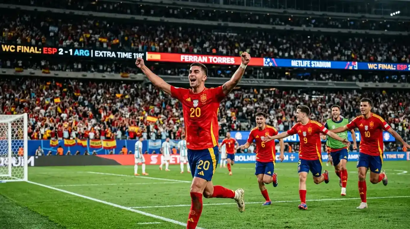 Ferran Torres világbajnoki döntőt eldöntő gólja a 106. percben